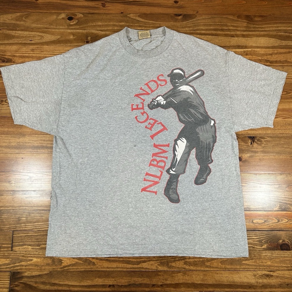 Vintage 1990s NLBM‎ Legends Negro League Baseball T-shirt 2XL Big Boy Gear USA